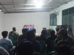Danramil 429-06/ PBL Pimpin Nobar Piala Dunia, Kebersamaan TNI-Rakyat Menguat