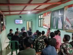 Nobar Semi Final Inggris vs Argentina Kodim 0429/Lamtim Berlangsung Meriah