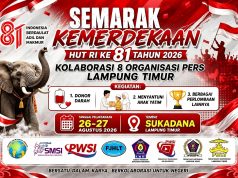 Peringatan HUT RI Ke-81, 8 Organisasi Pers Lampung Timur Gelar Aksi Sosial Dan Lomba Rakyat